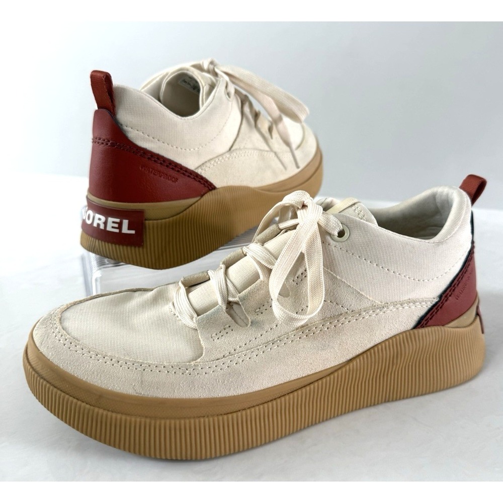 SOREL Women's Cream & Brown Platform Sneaker